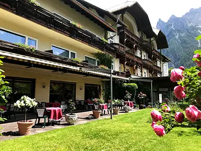 Our terrace in the Rosengarten