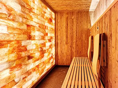 Your infrared cabin with Alpine salt stones